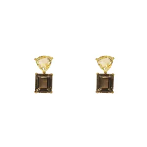 Citrine and Quartz Earrings