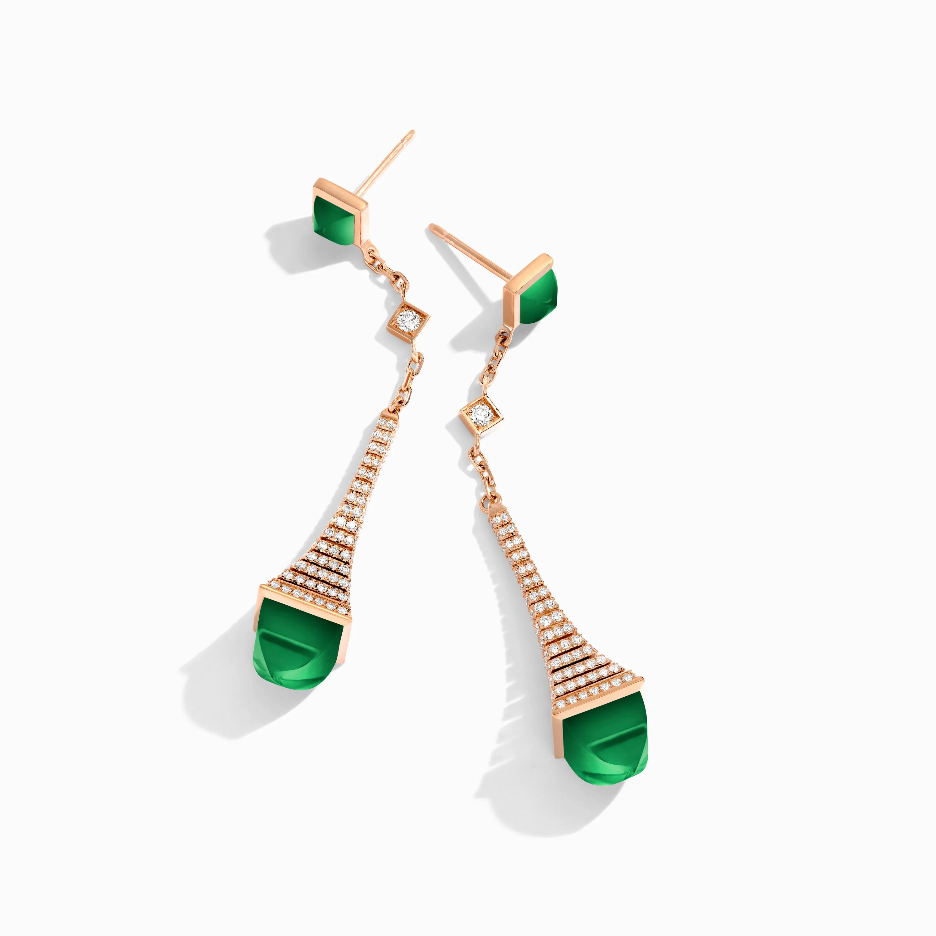 Cleo Rev Diamond Long Drop Earrings