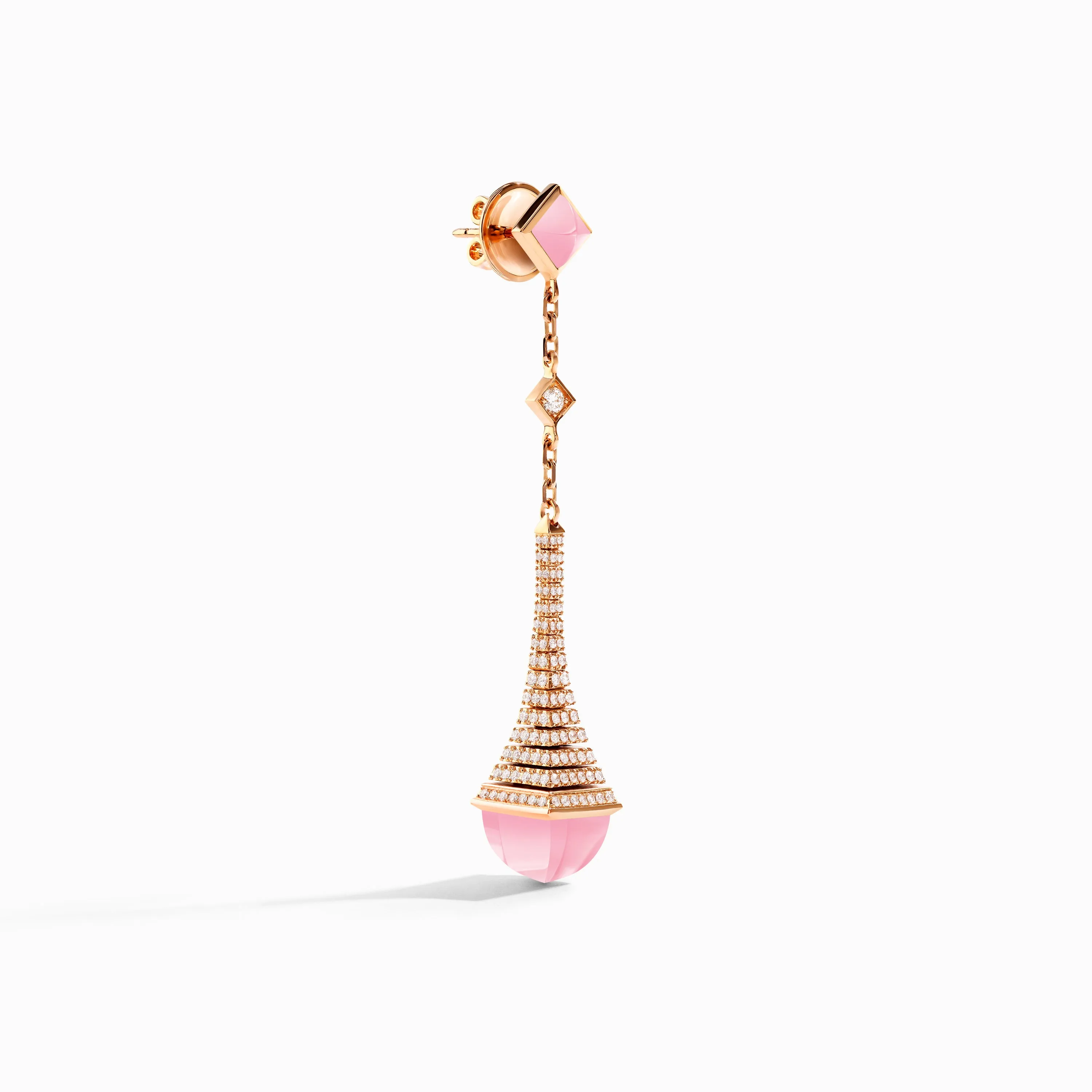 Cleo Rev Diamond Long Drop Earrings