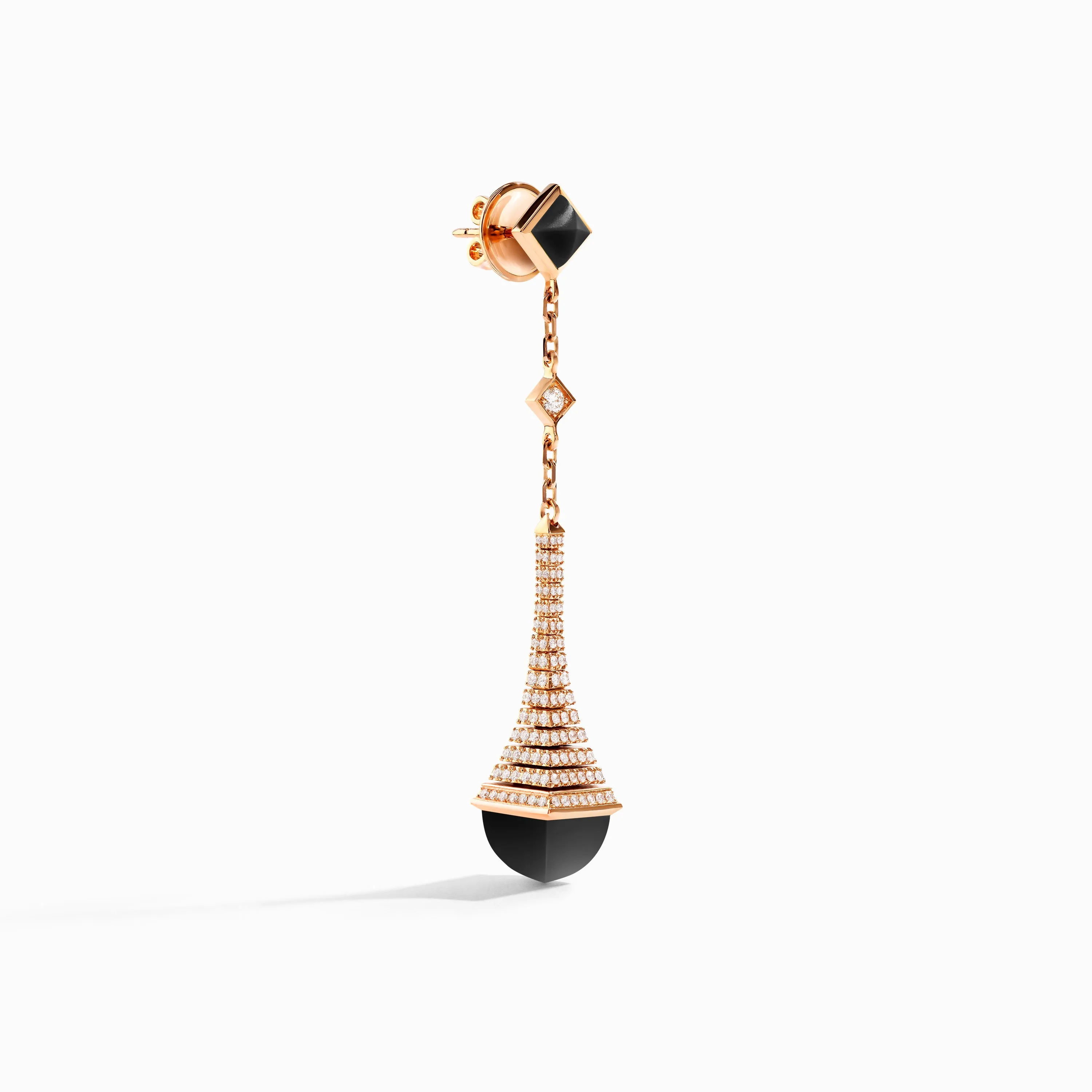 Cleo Rev Diamond Long Drop Earrings
