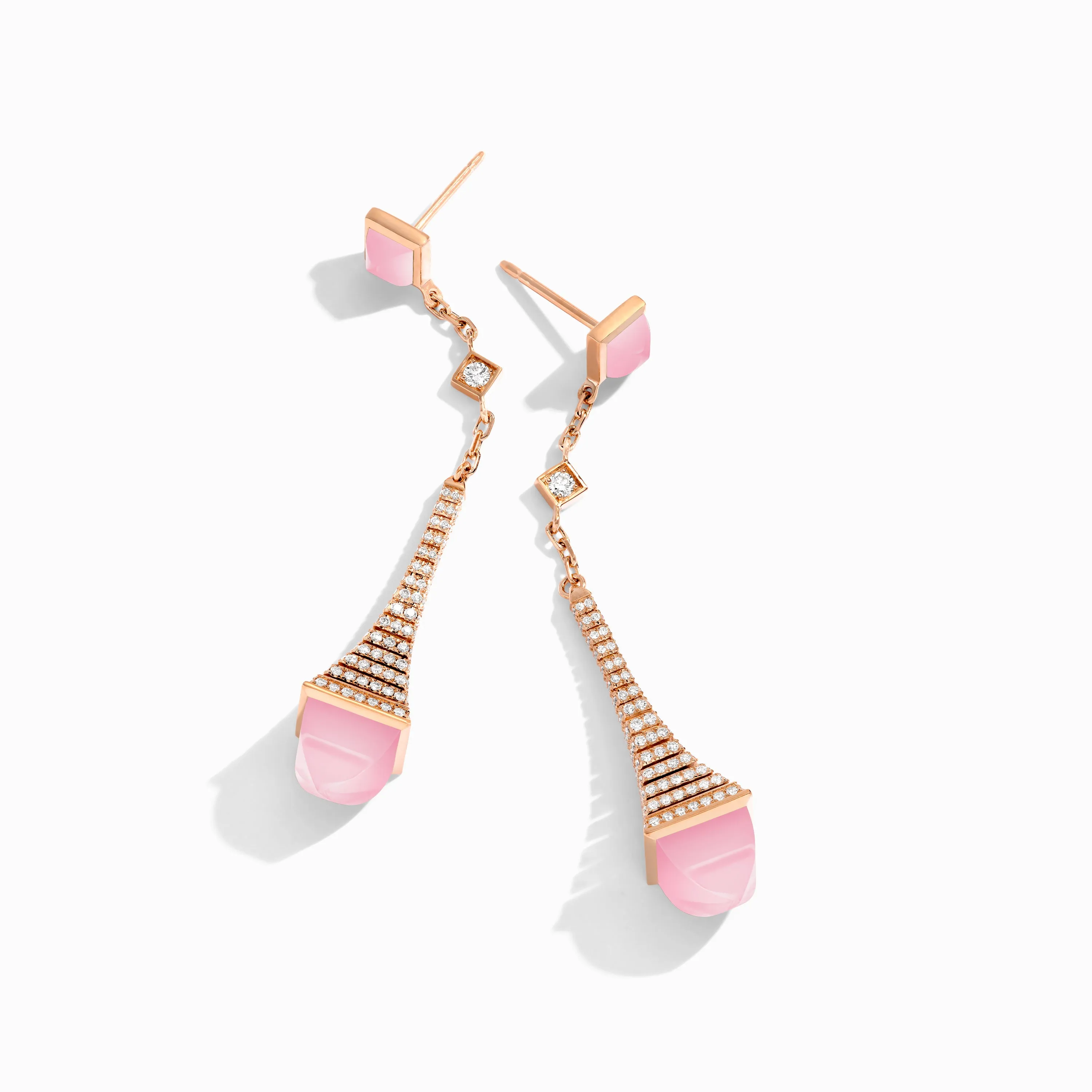 Cleo Rev Diamond Long Drop Earrings