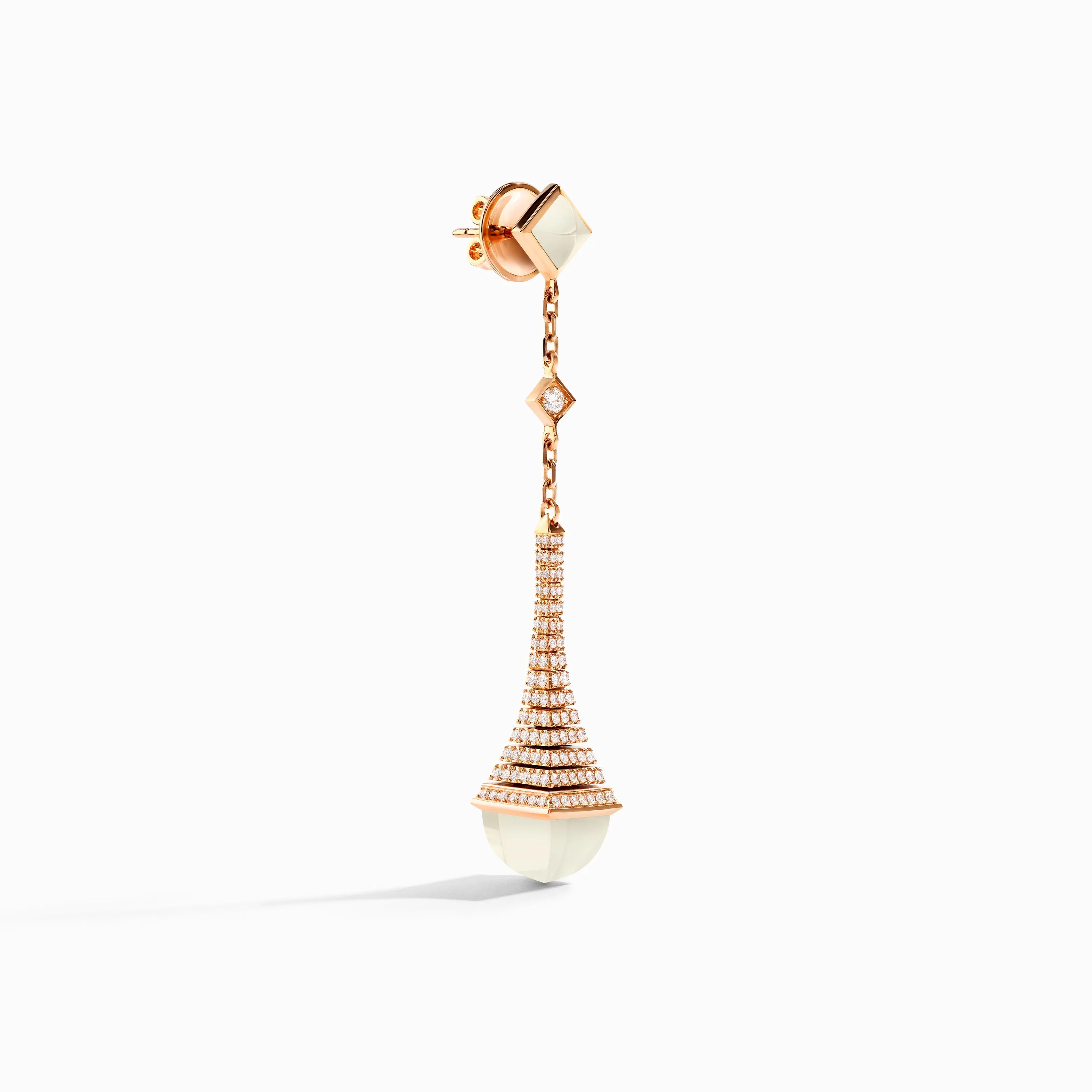 Cleo Rev Diamond Long Drop Earrings