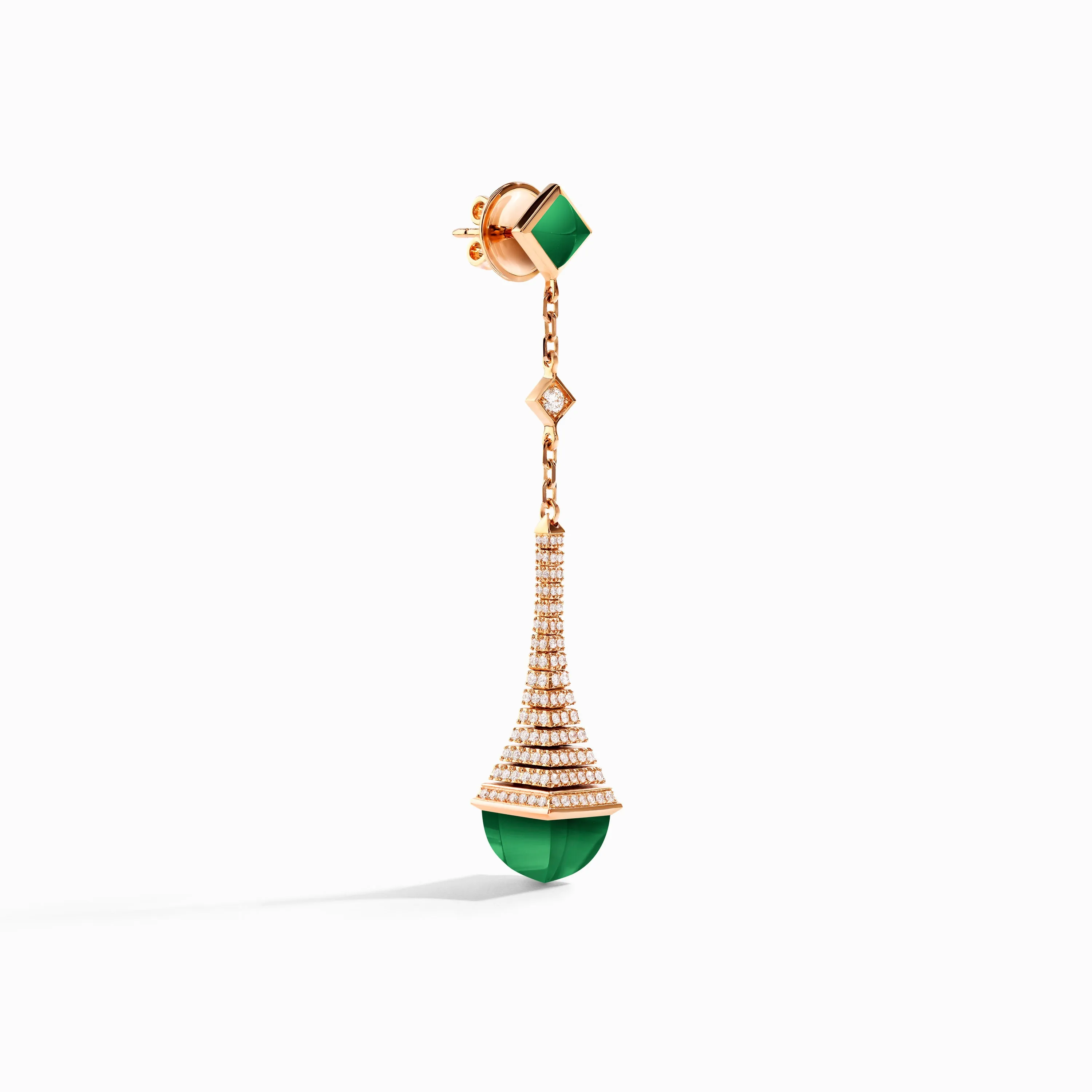 Cleo Rev Diamond Long Drop Earrings