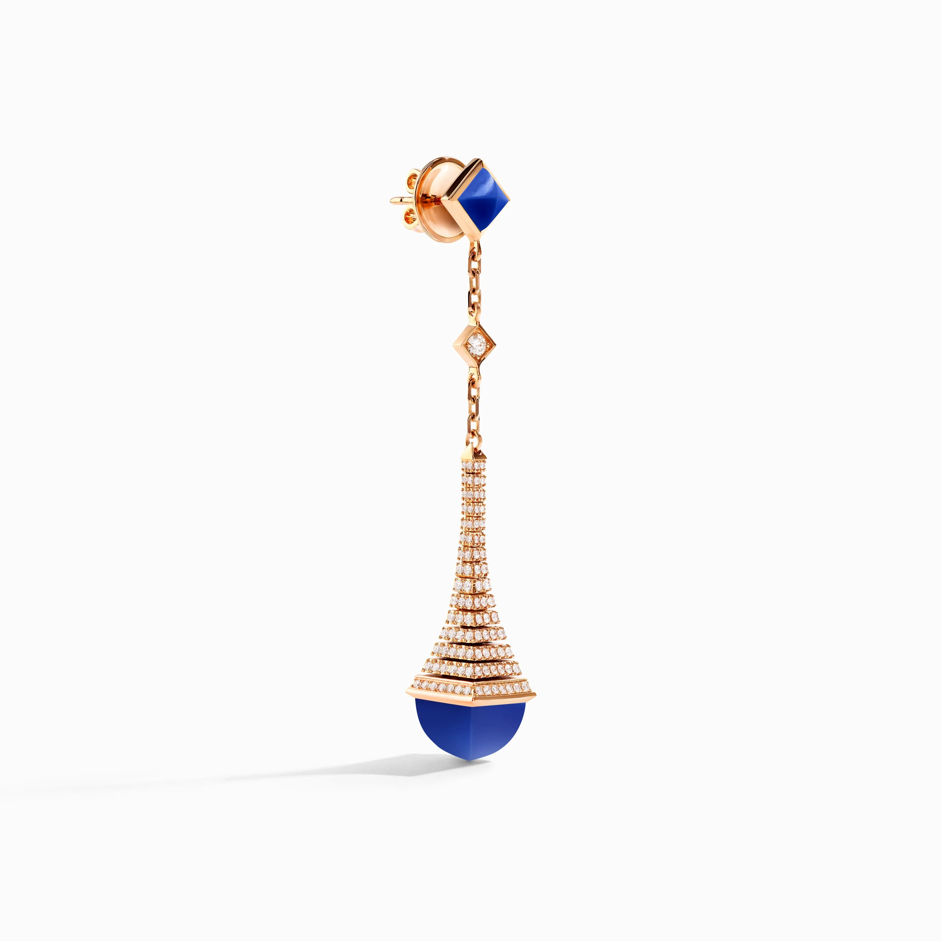 Cleo Rev Diamond Long Drop Earrings