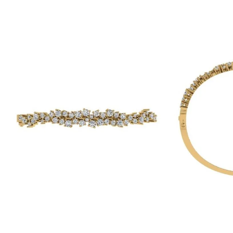 Cluster Diamond Bracelet 3.30 ct
