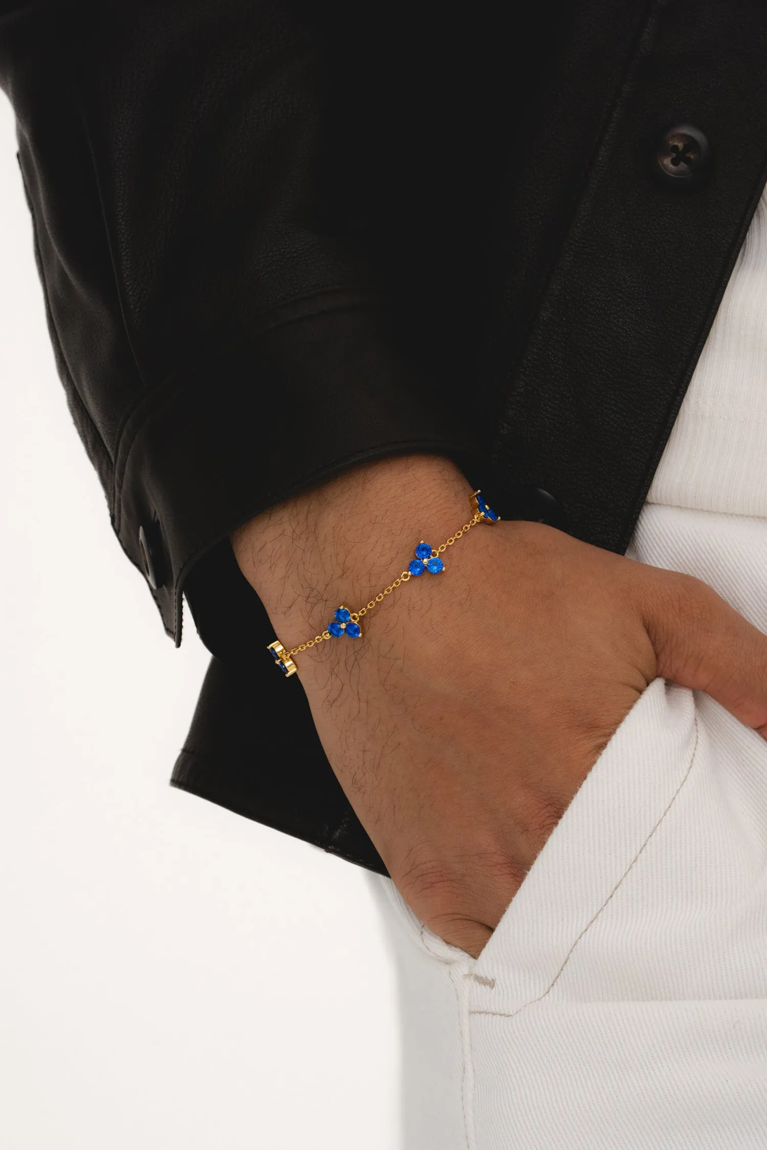 Como Link Bracelet - Gold Sapphire