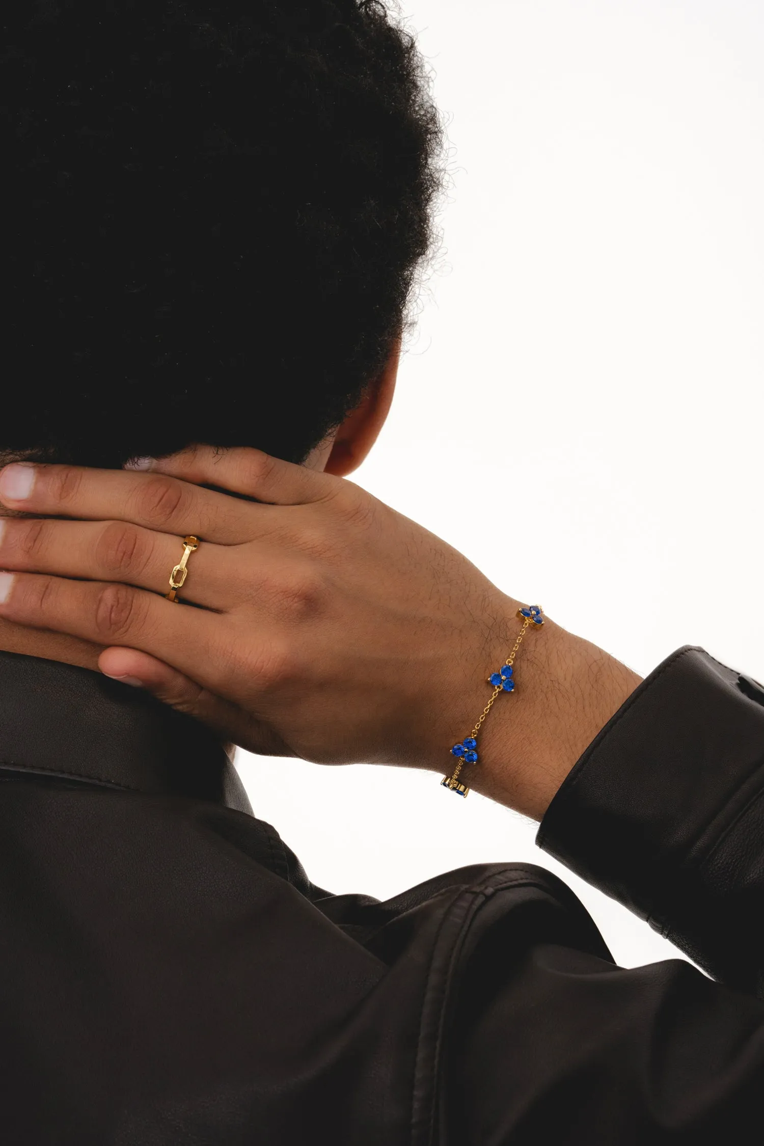Como Link Bracelet - Gold Sapphire