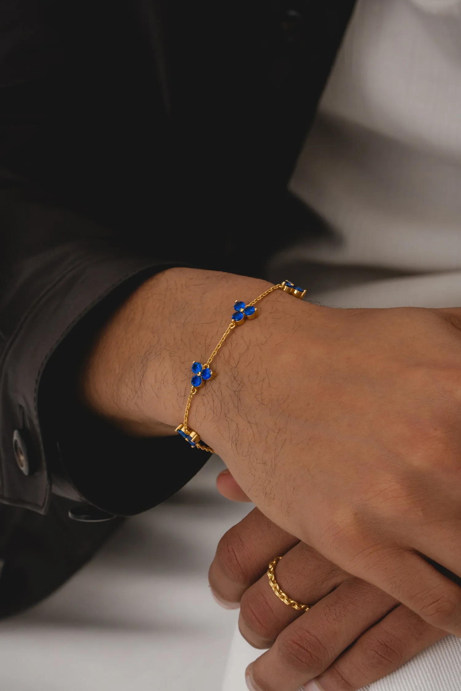 Como Link Bracelet - Gold Sapphire