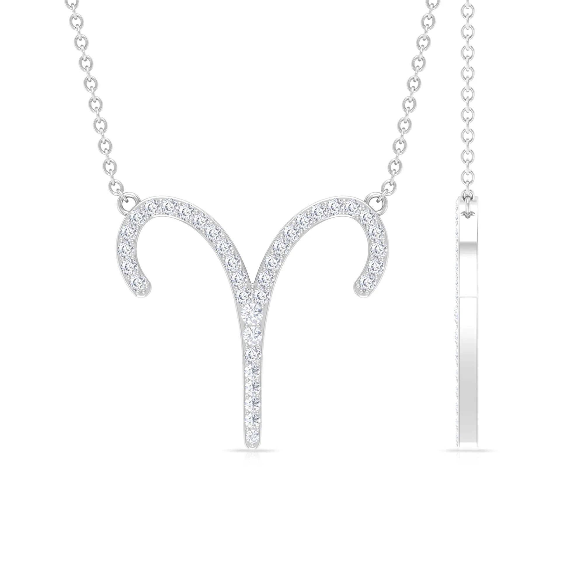 Cubic Zirconia Aries Zodiac Necklace