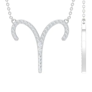 Cubic Zirconia Aries Zodiac Necklace
