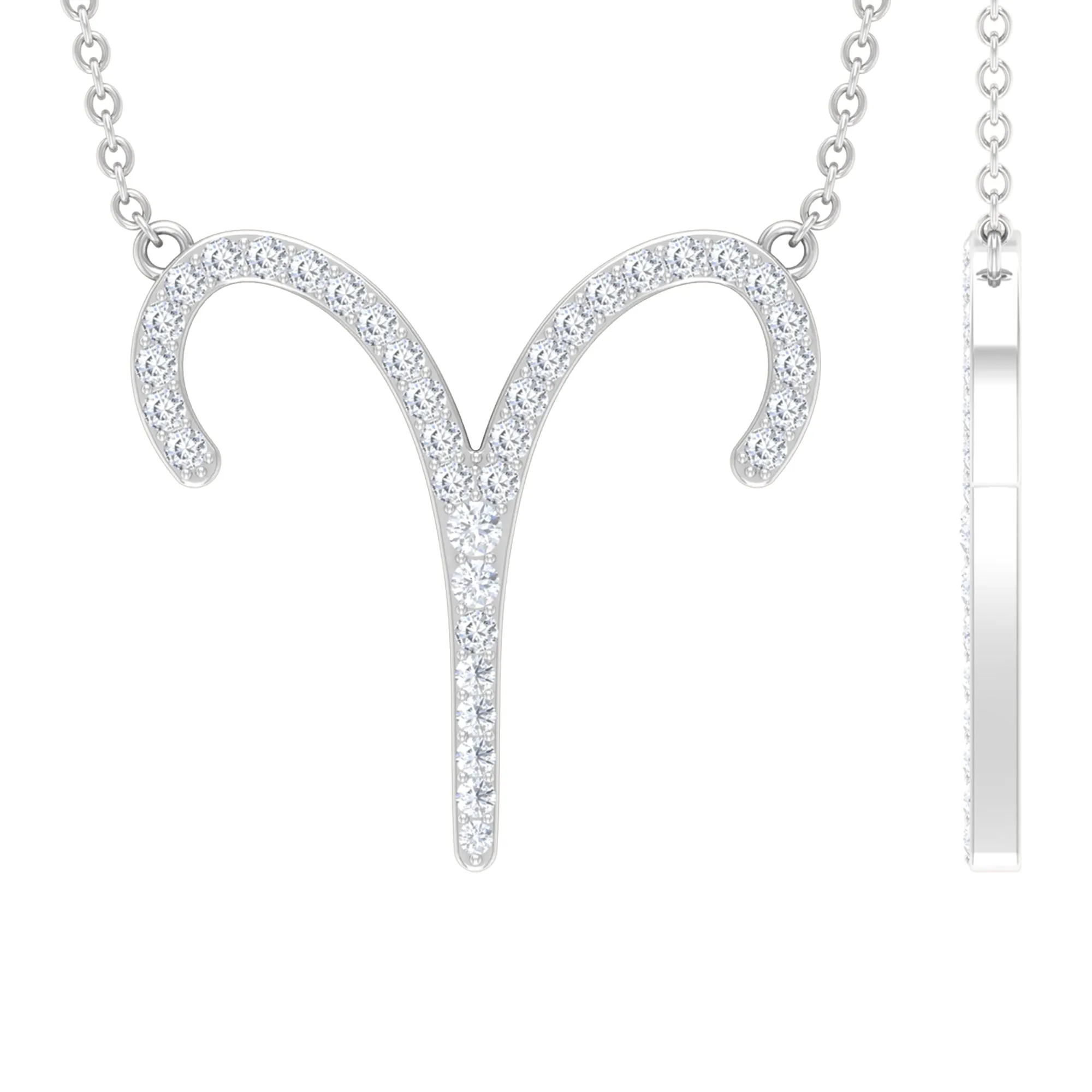 Cubic Zirconia Aries Zodiac Necklace