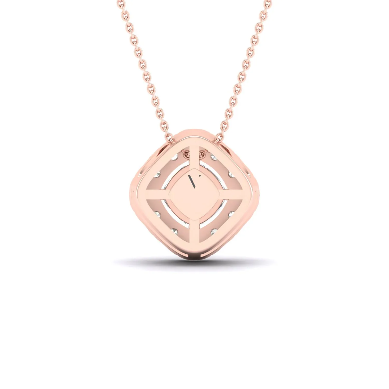 Cushion Halo Necklace