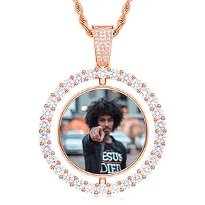 Custom Double Sided Photo Medallion Necklace