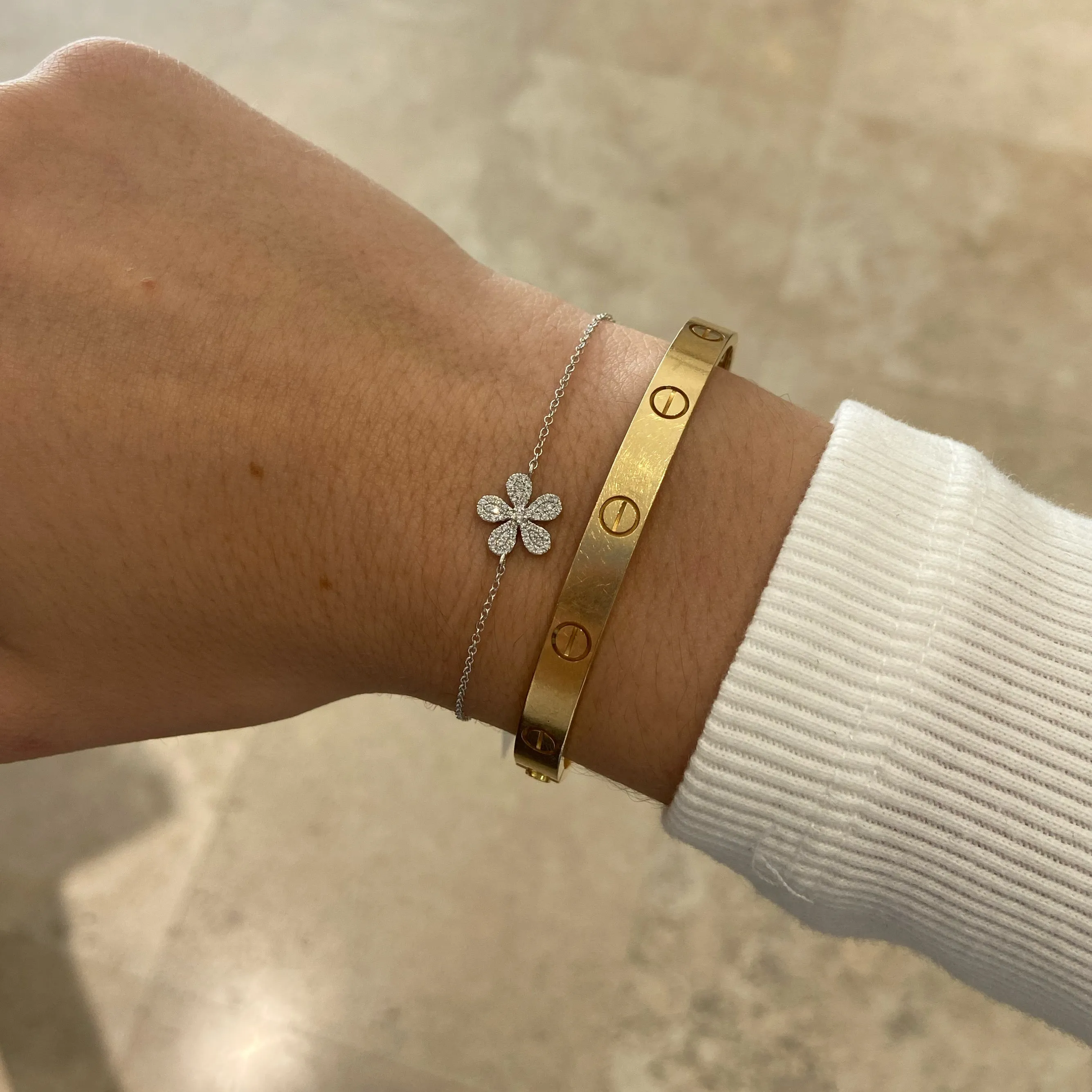 Diamond Flower Fashion Bracelet