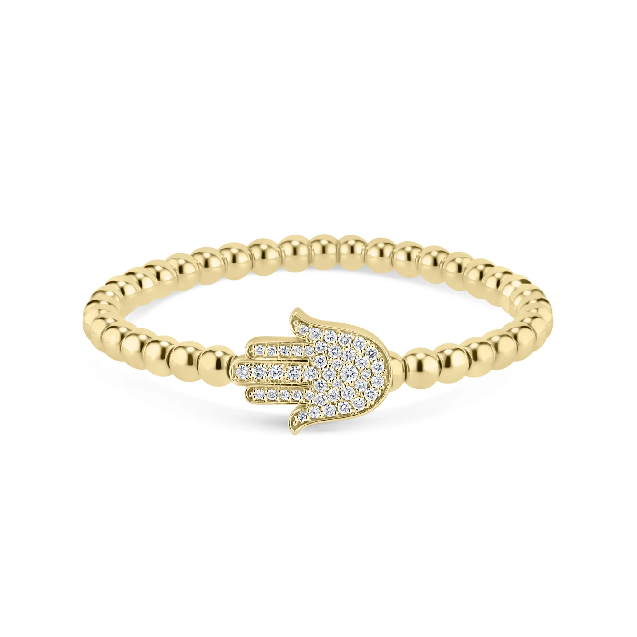 Diamond Hamsa Stretch Bracelet