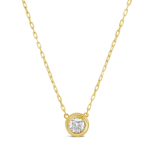 Double Bezel Diamond Pendant
