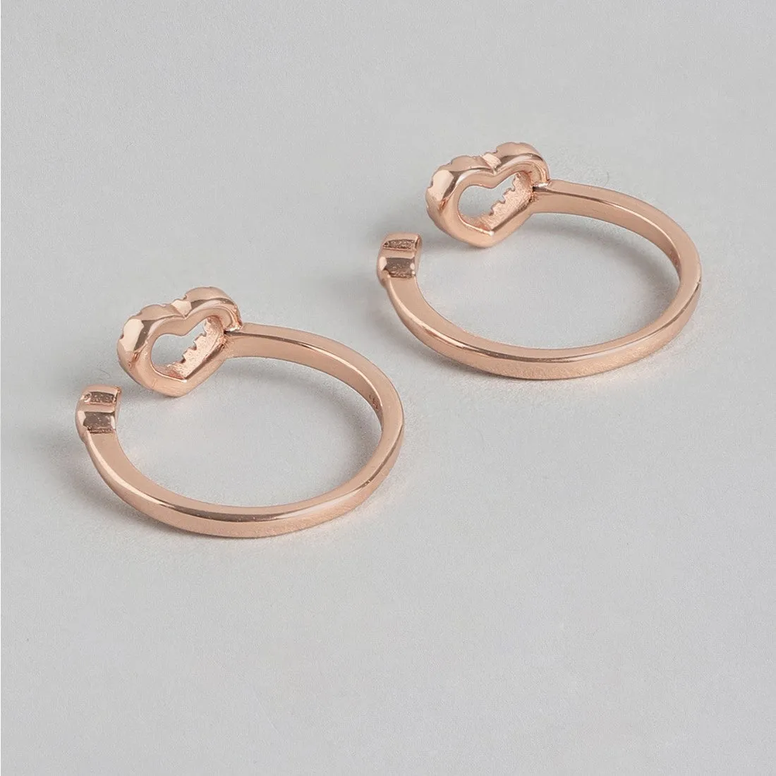 Dreamy Hearts Rose Gold 925 Silver Toe Ring