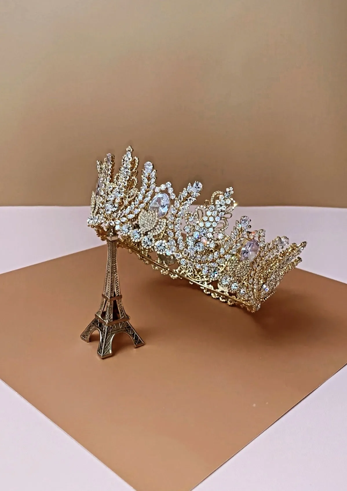 Ellee Real Bride Adorned with REGINA Swarovski Bridal Full Crown