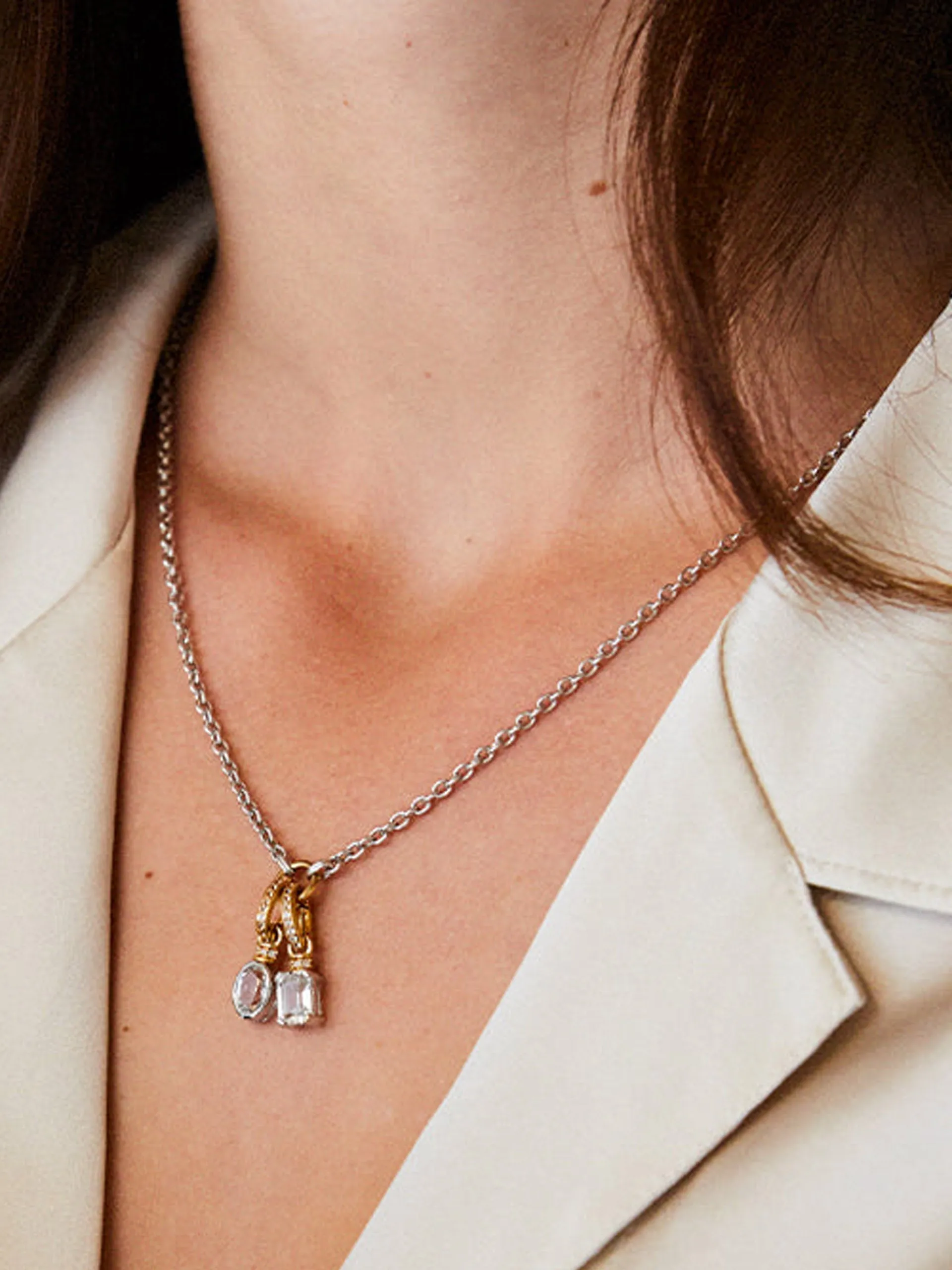 Emerald cut charm