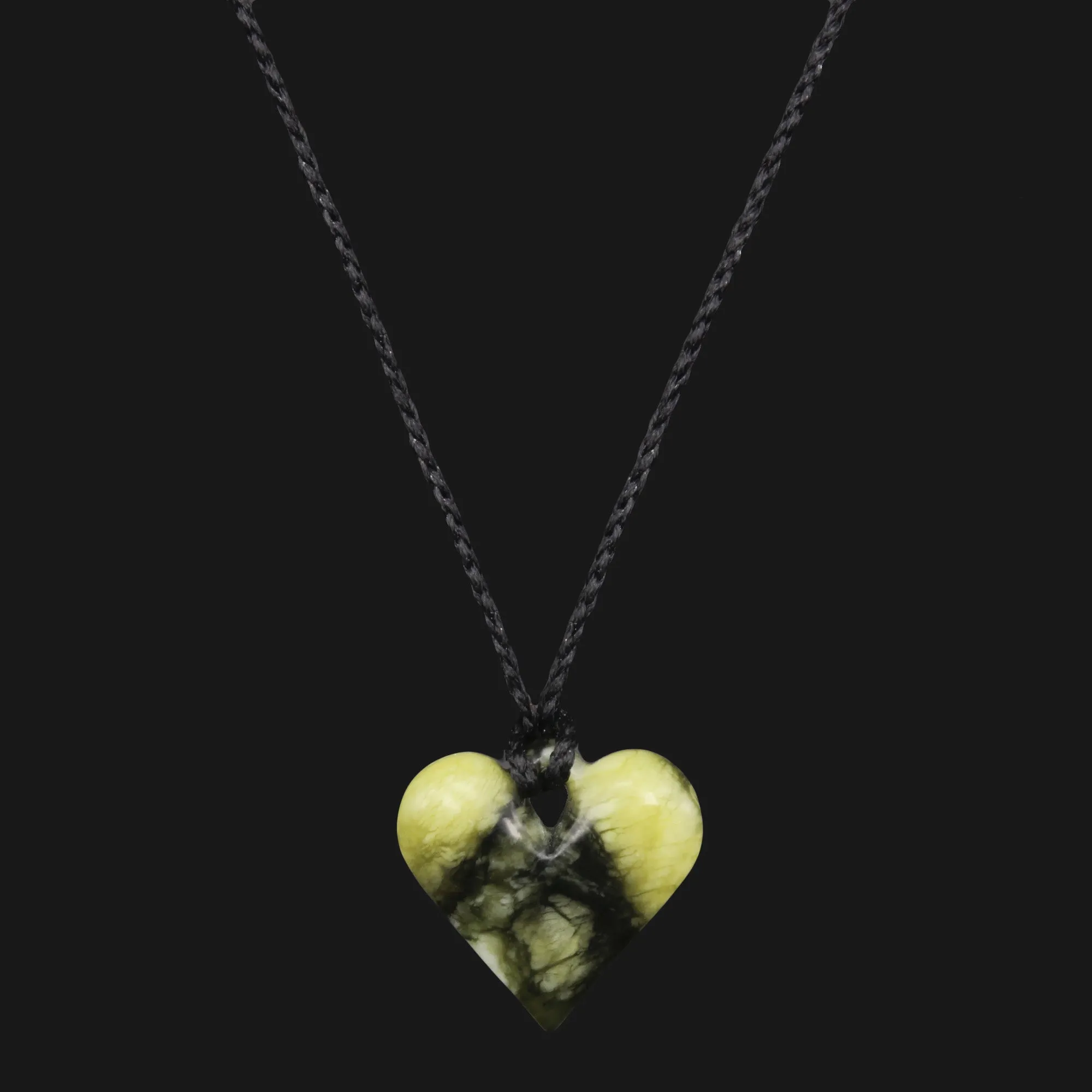 Express Your Love with Quality Jade Pendant Necklace - Cute Small Delicate Heart-Shaped Dark Green Flower Design - Perfect Gift for Her