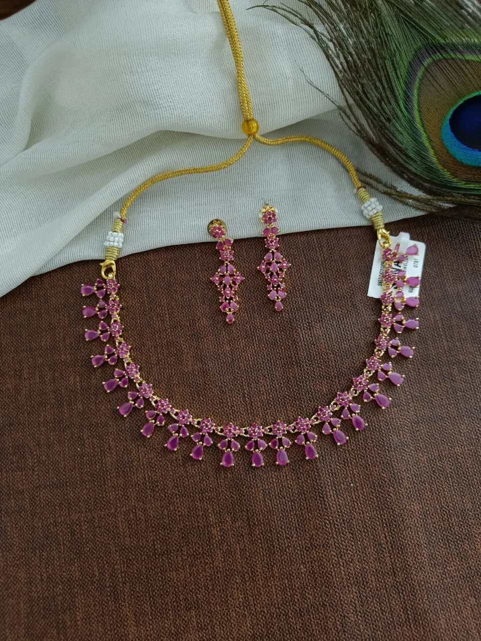 Exquisite Gold-plated Zircon Necklace Set