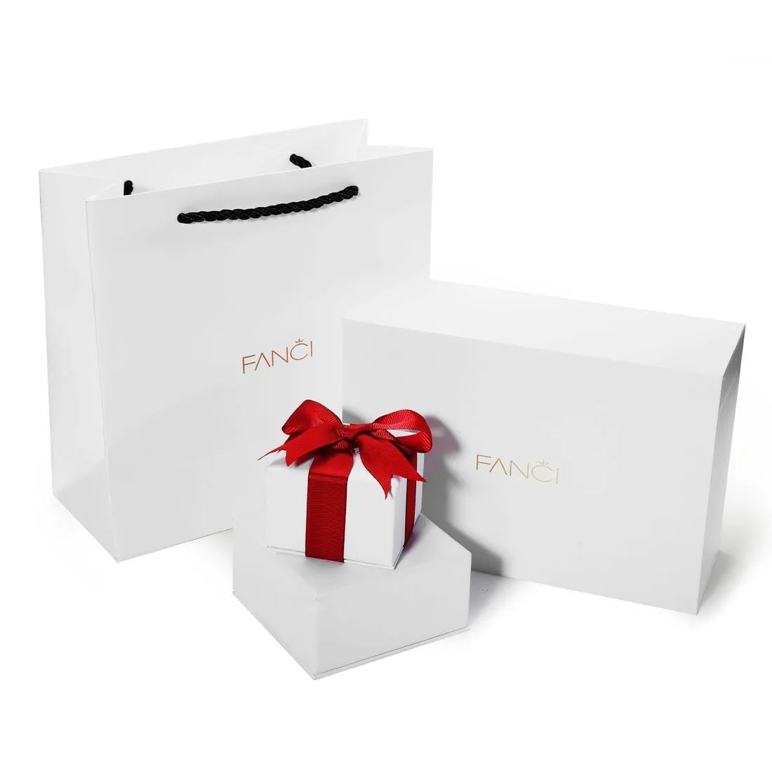 FANCIME "Mademoiselle White" Bar Smile 14K Yellow Gold Necklace
