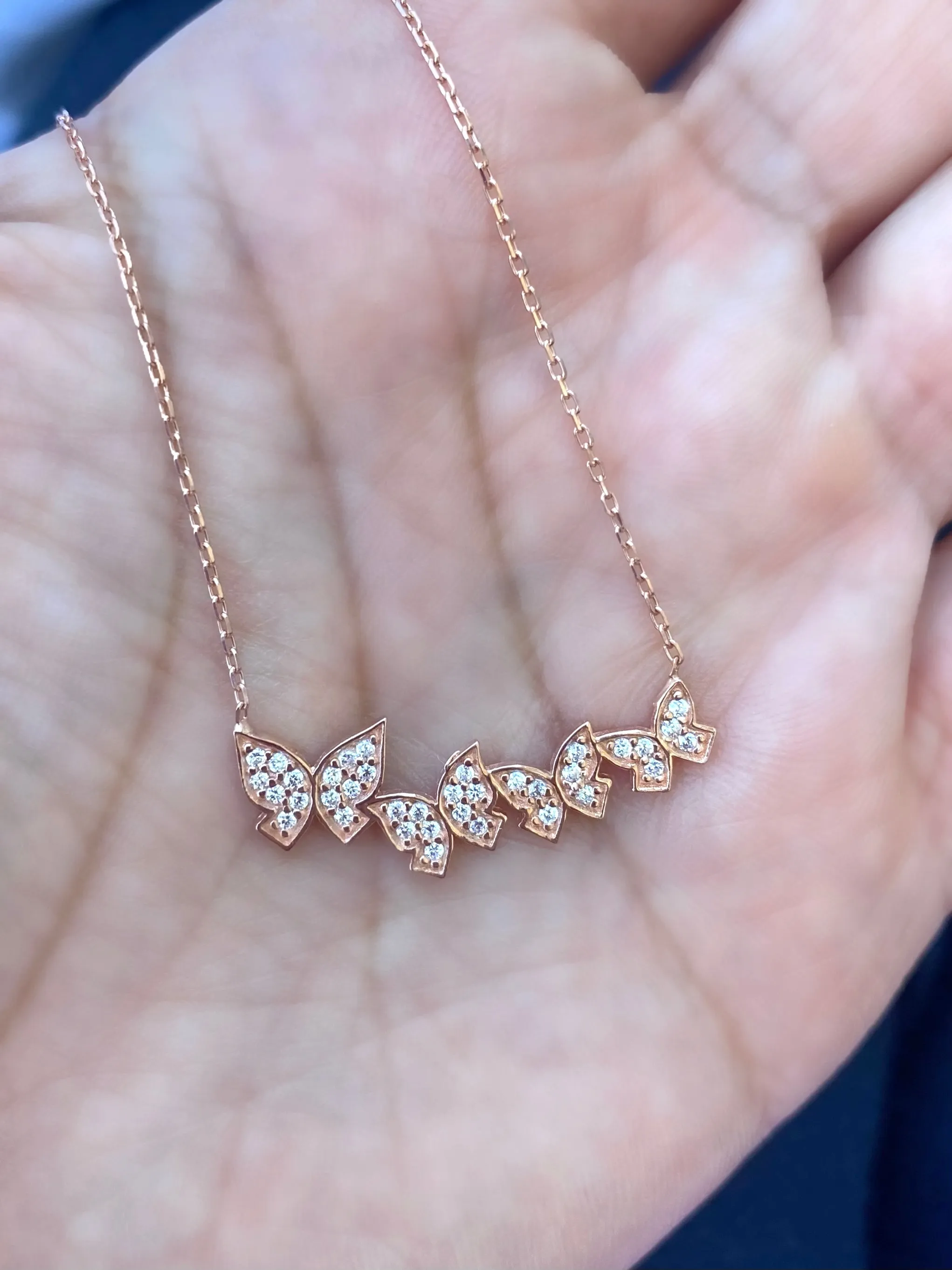 Four Butterflies Necklace