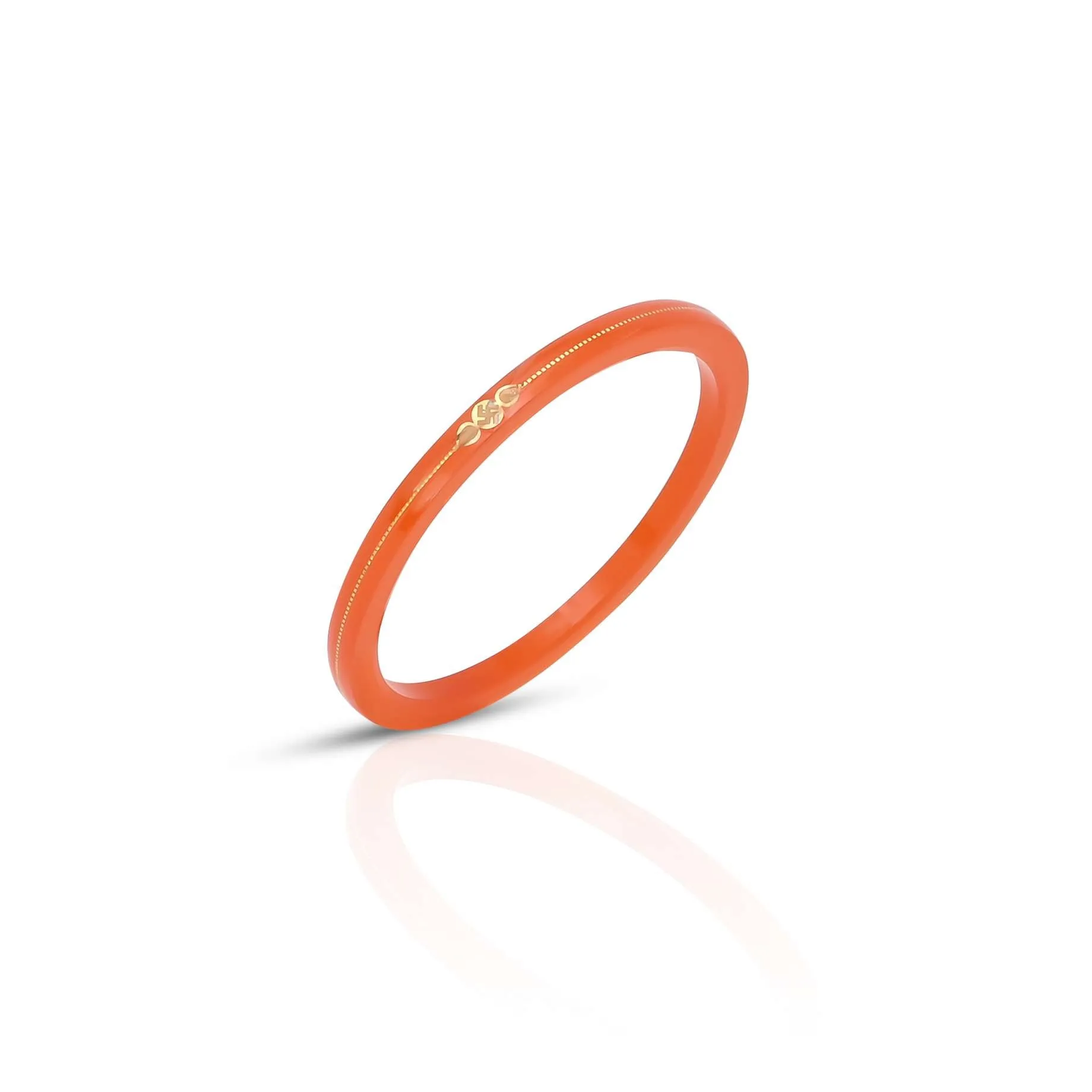 Gold Small Swastika Design Red Bangle