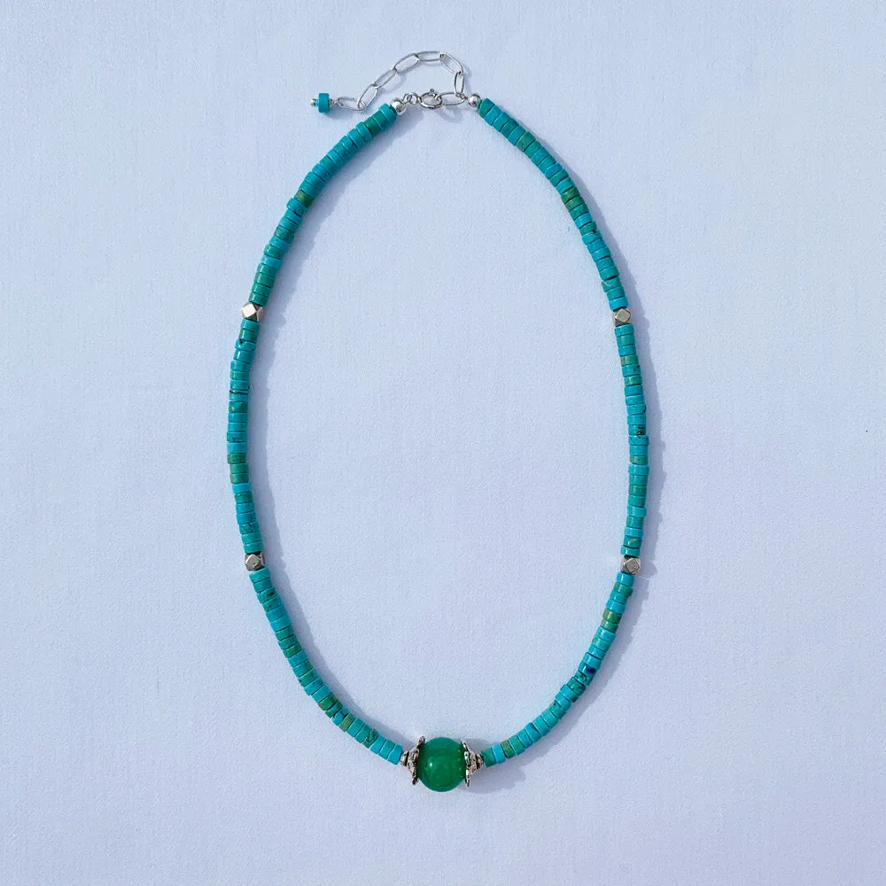 Green Jade Turquoise Necklace