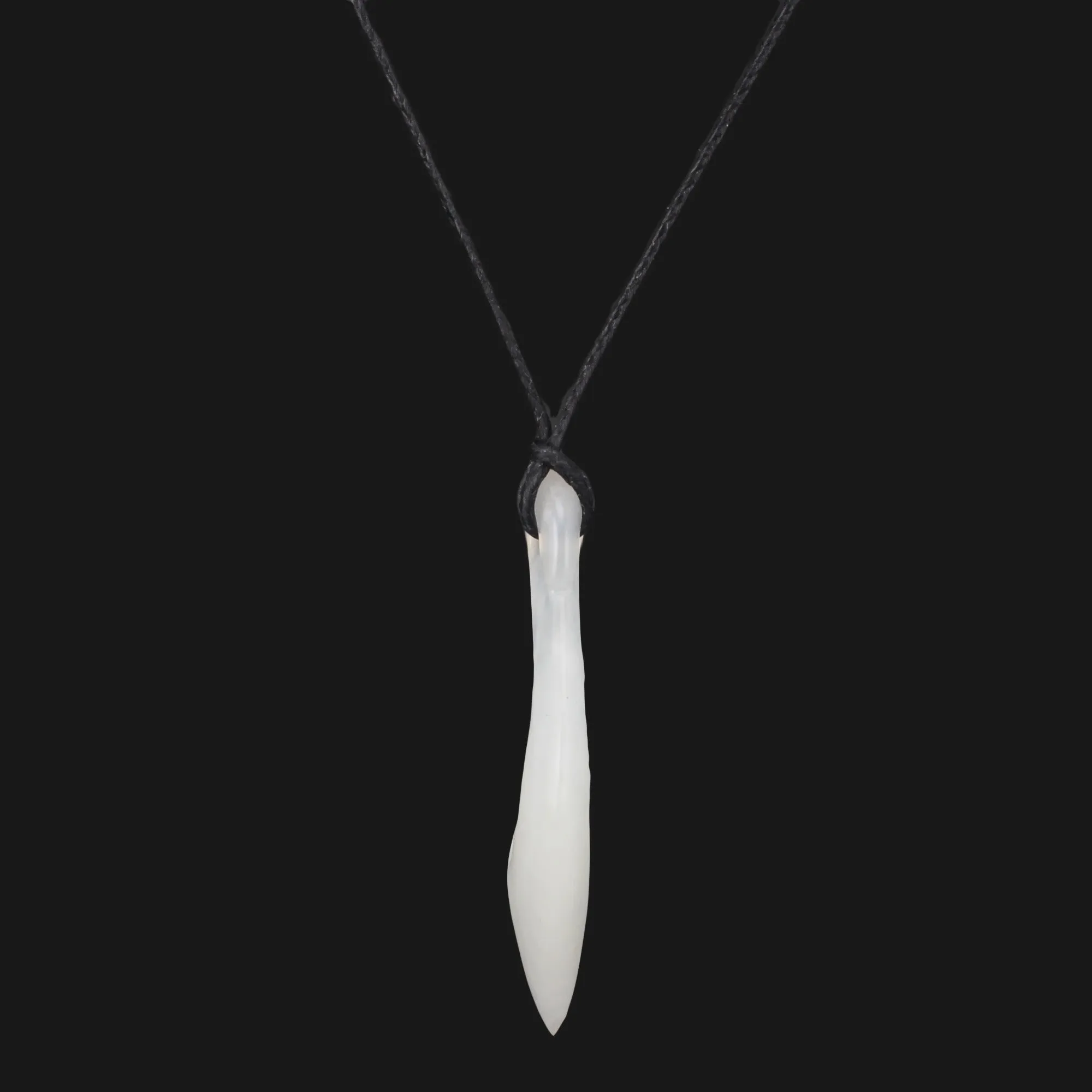 Hand Carved White Jade Maori Fishhook Pendant Necklace Traditional NZ Jewelry Design Unique Craftsmanship Stunning Piece for Men and Women