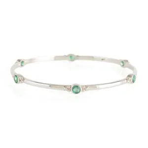 Holi Jewel Bangle - Emerald