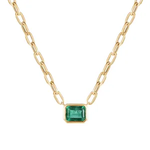 Horizon Beza Green Emerald Link Necklace