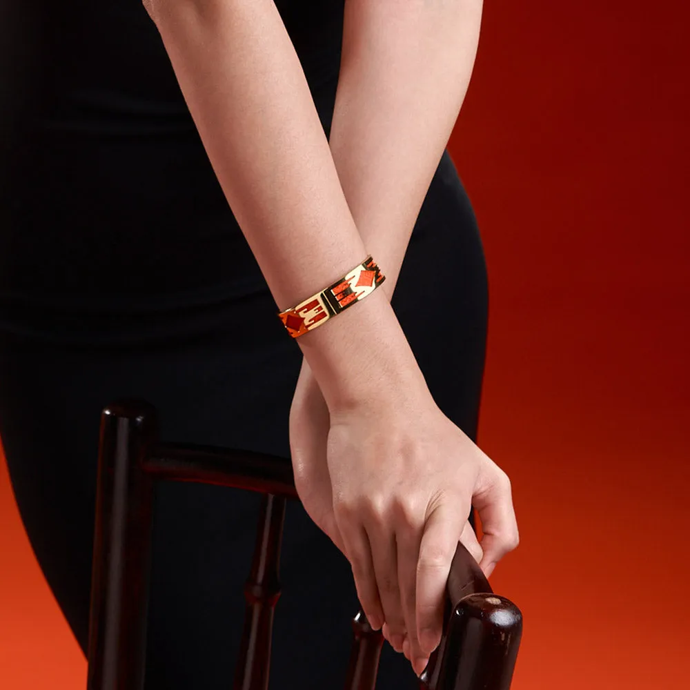 Ikat Bangle - Kopi-O Brown