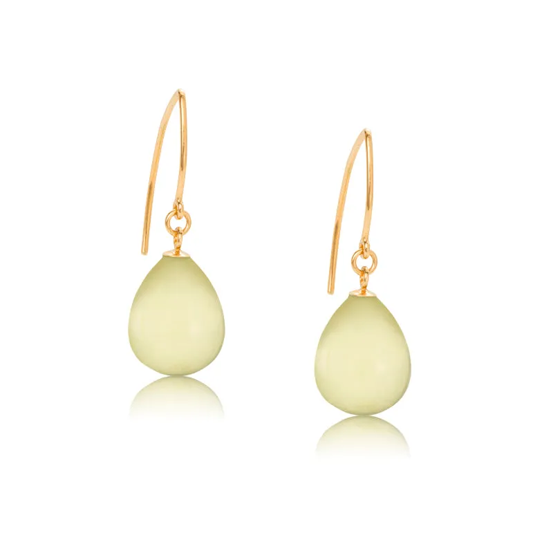 Imogen Earring, Lemon Quartz, Gold