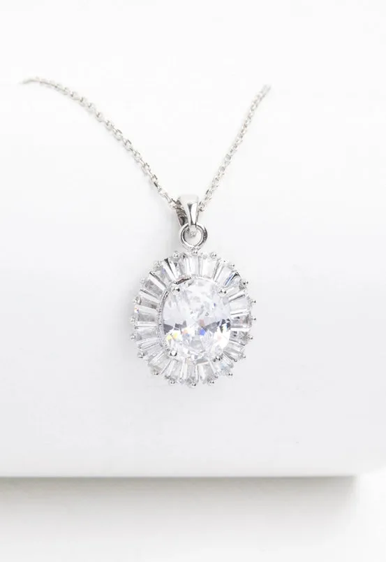 Infinite Glow Platinum Zircon Necklace