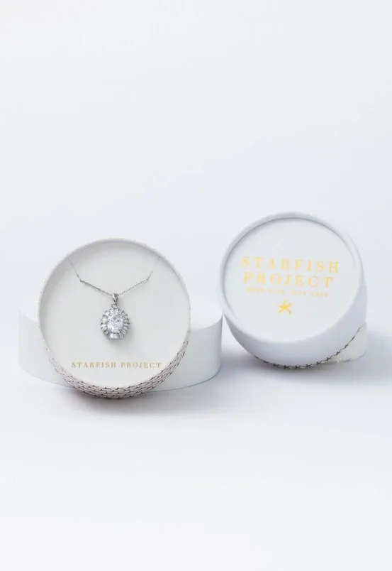 Infinite Glow Platinum Zircon Necklace