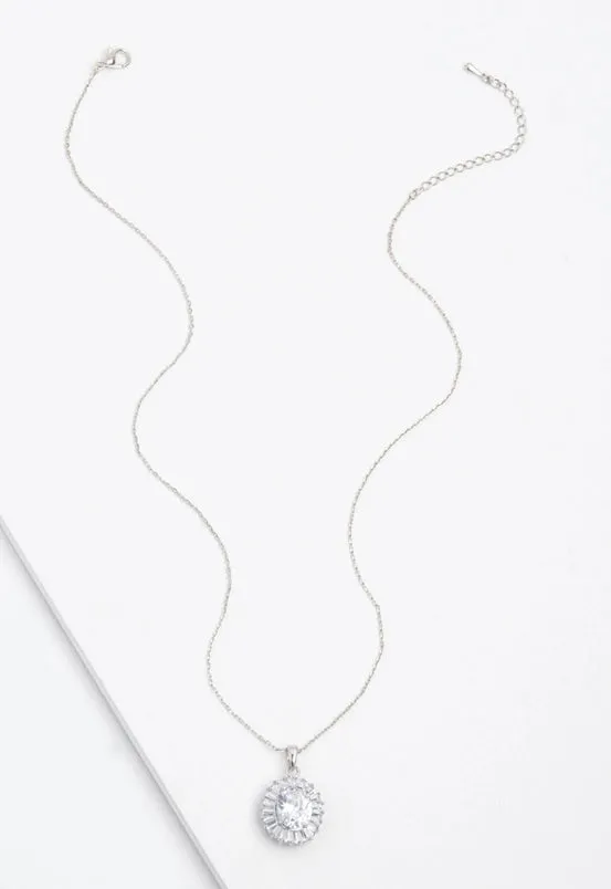 Infinite Glow Platinum Zircon Necklace