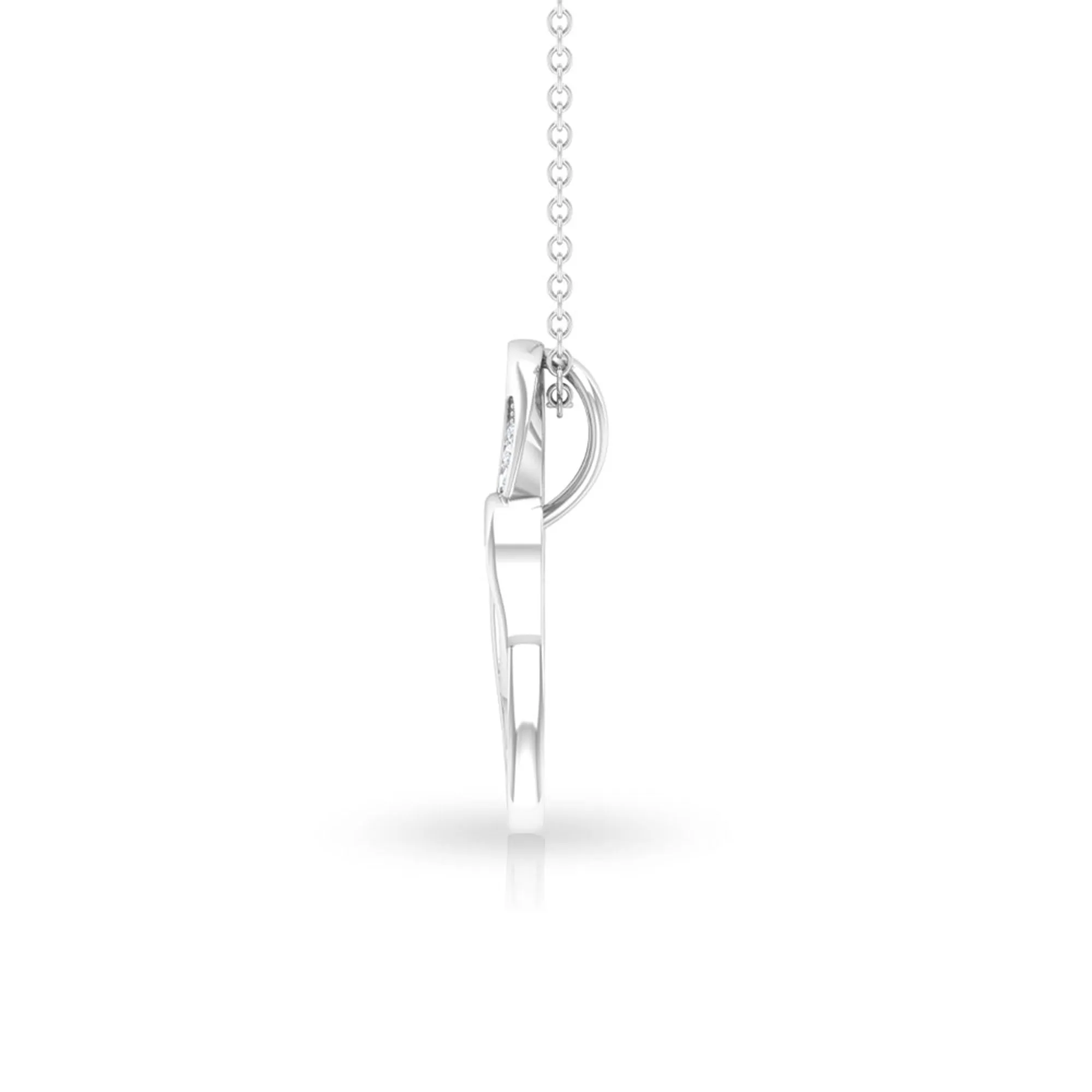 Infinity Heart Necklace with Diamond Accents