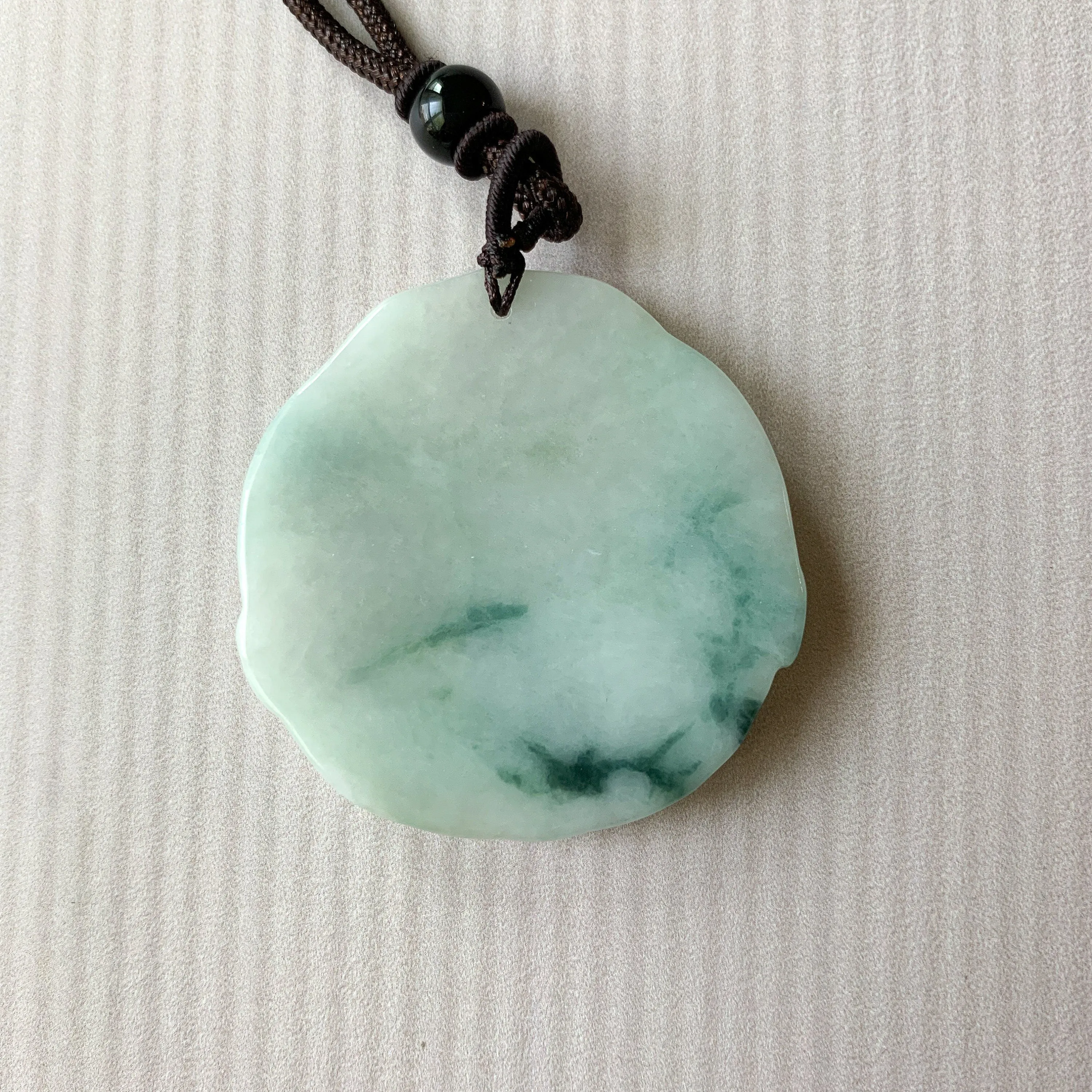 Jadeite Jade Acala Acalanātha Buddha Bu Dong Ming Wang, Bất Động Minh Vương, Carved Pendant Necklace, YJ-0321-0425614