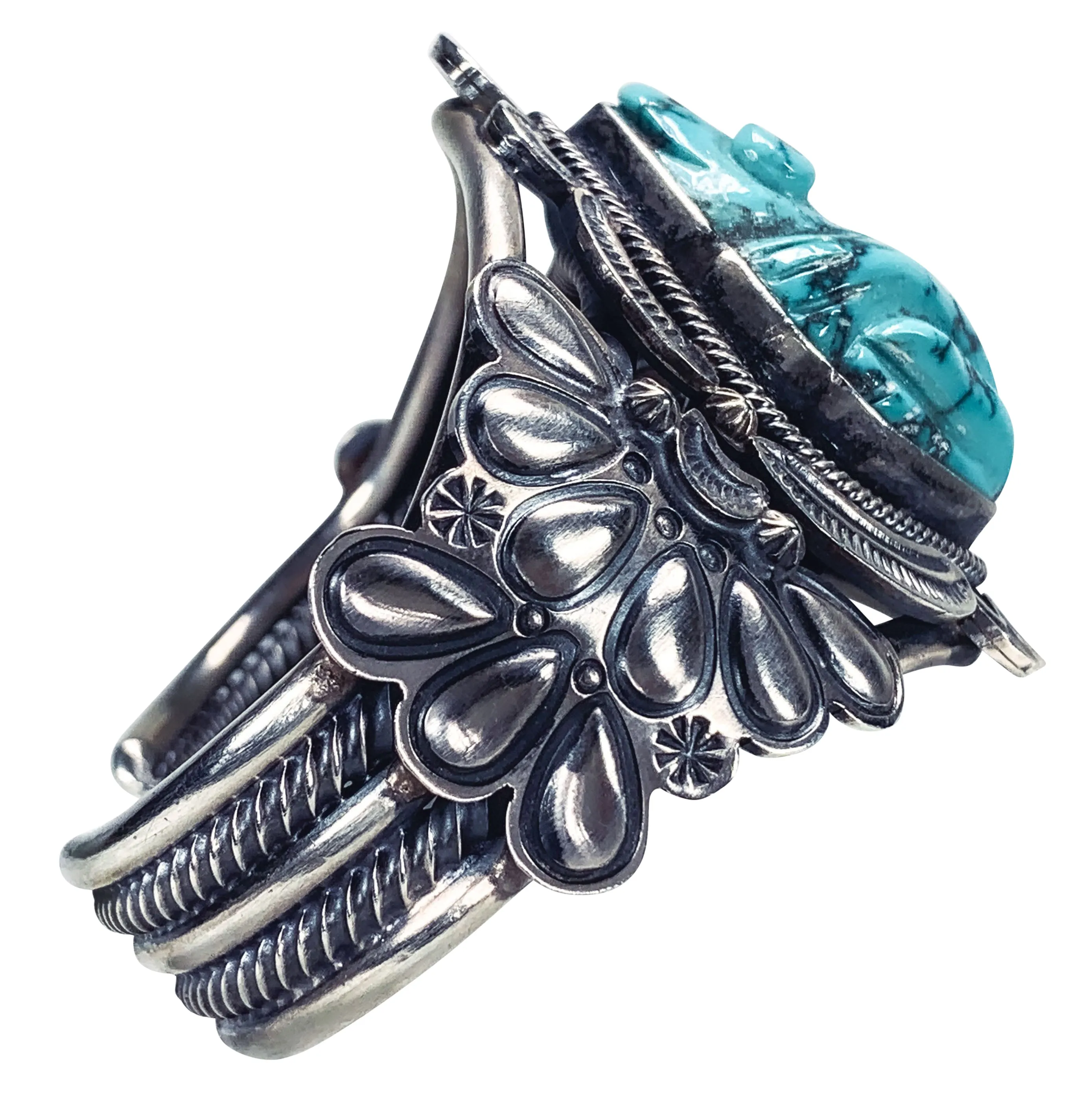 Kingman Turquoise Frog Cuff | Hank Vanderver with Pete & Dinah Gasper