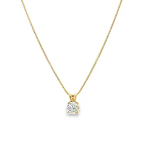 Kirkland Jewelry Estate | 14K Yellow Gold Diamond Solitaire Necklace