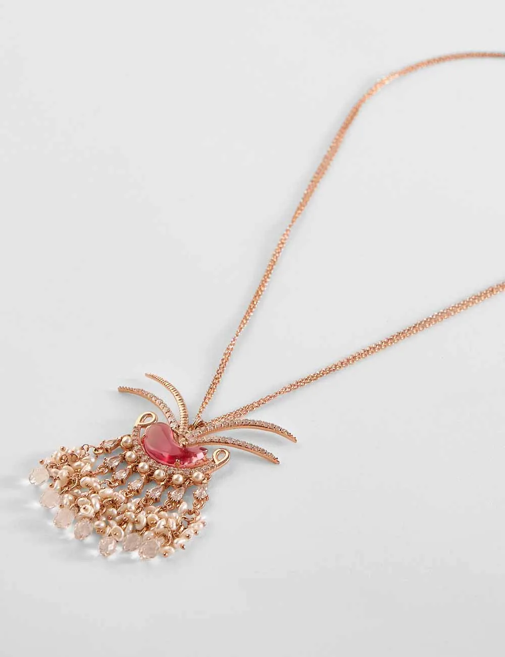 Le Palm Fish Pendant Necklace