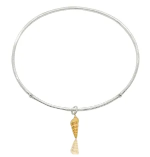 Little Spiral Shell Bangle with 22ct Gold Vermeil