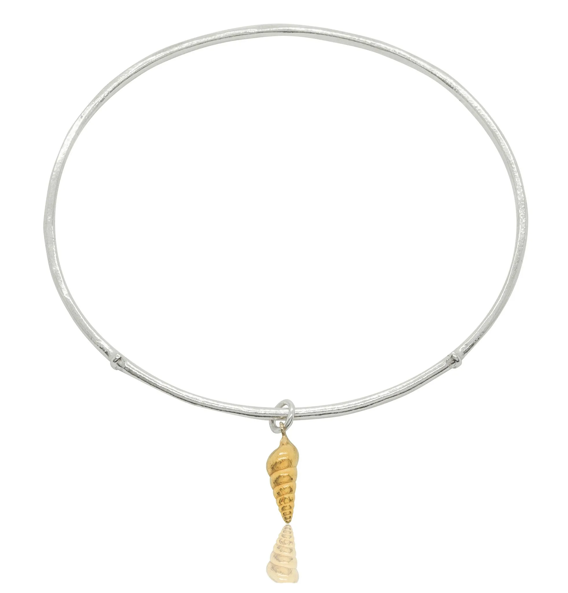 Little Spiral Shell Bangle with 22ct Gold Vermeil