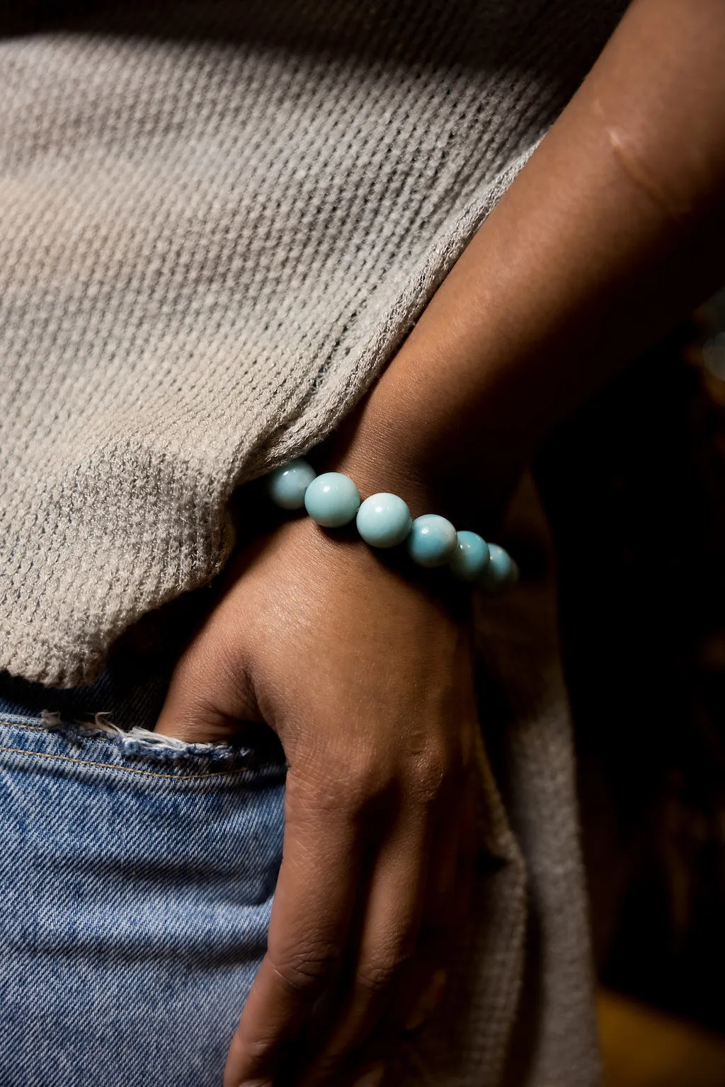 Luxury Brilliant Turquoise Amazonite Natural Gemstone Bracelet