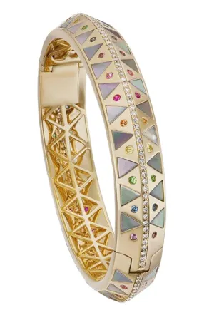 Mother of Pearl Inlay Chubby Bangle