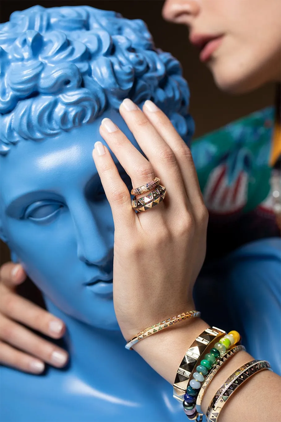 Mother of Pearl Inlay Chubby Bangle