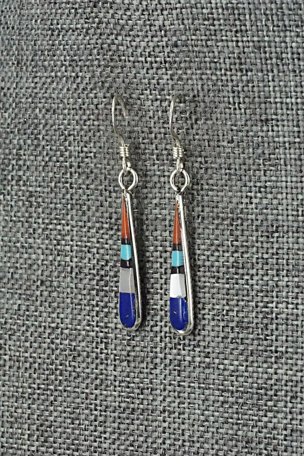 Multi-Stone & Sterling Silver Earrings - Stanford Etsate