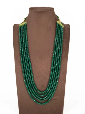Multilayered Semi Precious Green Jade Beads Necklace By Gehna Shop