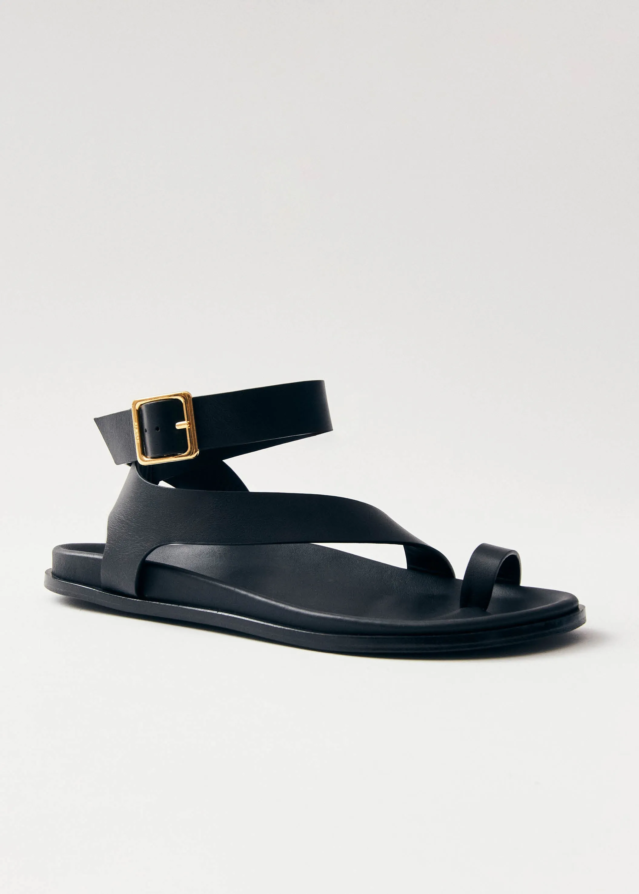 Myles Leather Sandals Black